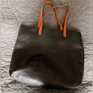 Madewell Transport Tote Black and Brown